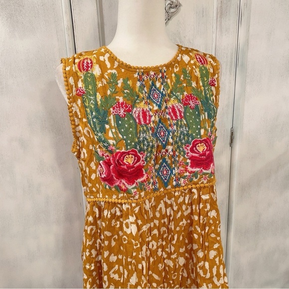 Savanna Jane Animal Print Floral Tank Size L - Picture 2 of 6